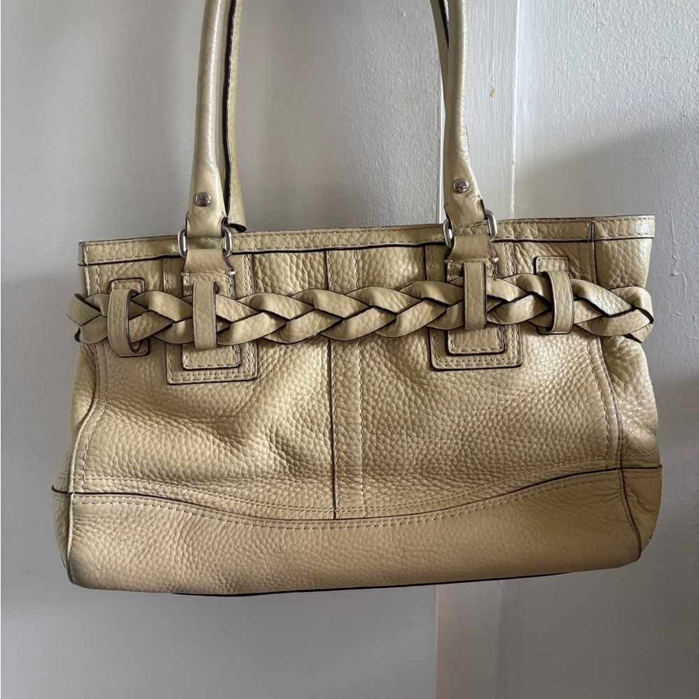 Vintage Coach Hampton Pebble Leather Shoulder Bag - Picture 3 of 6